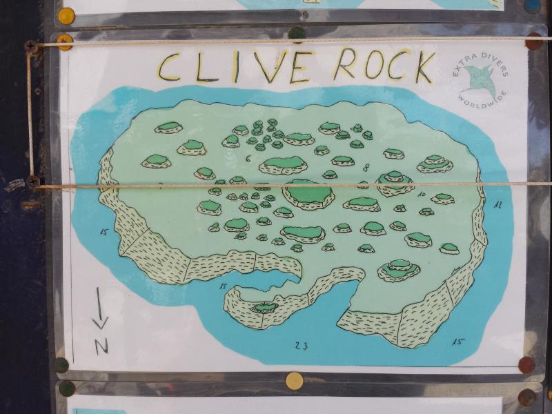 Site Map of Clive Rock Dive Site, Oman