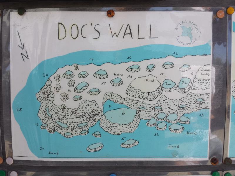 Site Map of Doc's Wall Dive Site, Oman