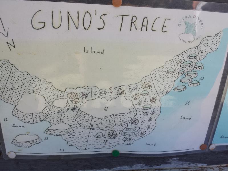 Site Map of Guno's Trace Dive Site, Oman