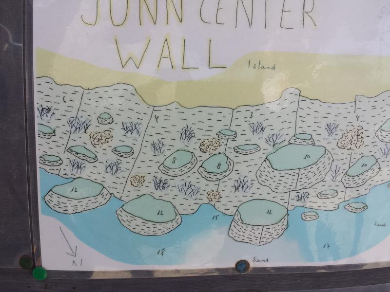 Site Map of Junn Center Wall Dive Site, Oman
