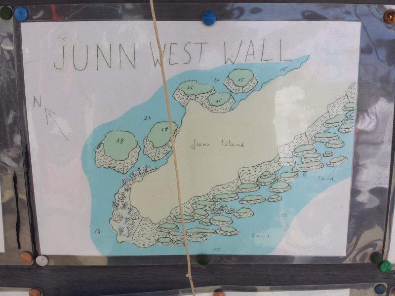 Site Map of Junn West Wall Dive Site, Oman