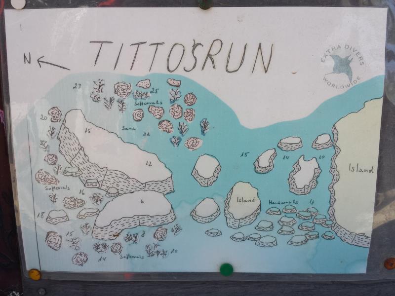 Site Map of Tito's Run Dive Site, Oman
