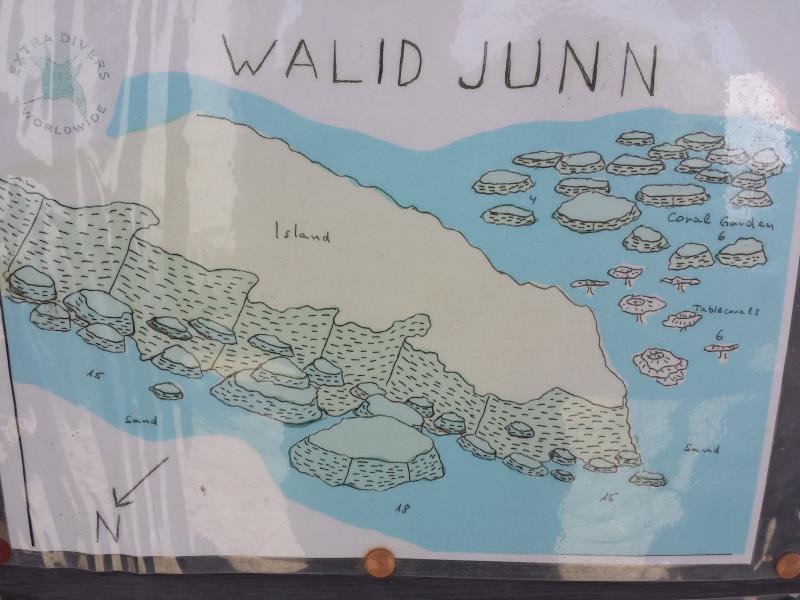 Site Map of Walid Junn Dive Site, Oman