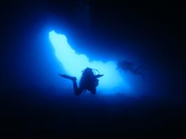 Underwater cave in Monetenegro