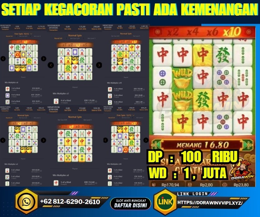 Main game slot hari ini mantap banget boss kuu main di game MAHJONG WAYS 1 mantap banget boss kuu 🔥🎰

DEPOSIT : 100 RIBU 💵💸

WHITDRAW : 1 , JUTA 💰🎰🔥

Wahhh… Gacor banget boss kuu.. Mendapatkan SCATTER nya hari ini sangat mudah boss ku serta Kemenangan yang sangat besar 😱🔥 Salam hoki DORAWIN

TAUTAN GABUNG

Telepon : +62 812–6290–2610

Tautan : https://heylink.me/DaftarDorawin/