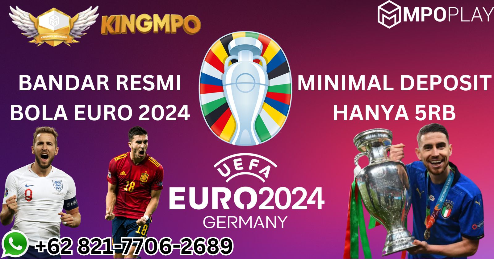 Kingmpo adalah situs agen resmi euro 2024 dengan layanan operasional 24 jam setiap hari dengan Customer service yang ramah dan professional