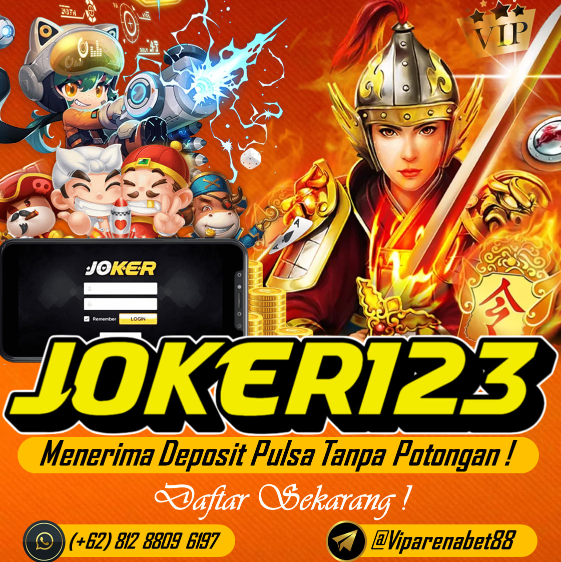 Melalui Website VIP ARENABET88 anda bisa bermain GAME SLOT online dengan transakasi yang begitu gampang dan sudah pasti aman dalam permainan, Segera daftarkan account anda sekarang juga.
Hubungi kontak resmi agen VIP arenabet88 dibawah:
Whatsapp : 0812-8809-6197
TELEGRAM : @viparenabet88
#arenabet88 #agenjoker123 #agenjoker123gaming #daftarslotjoker #slotjoker123 #joker123indoensia #viparenabet88 #agenjoker123online #bandarjoker123 #agenjokergaming