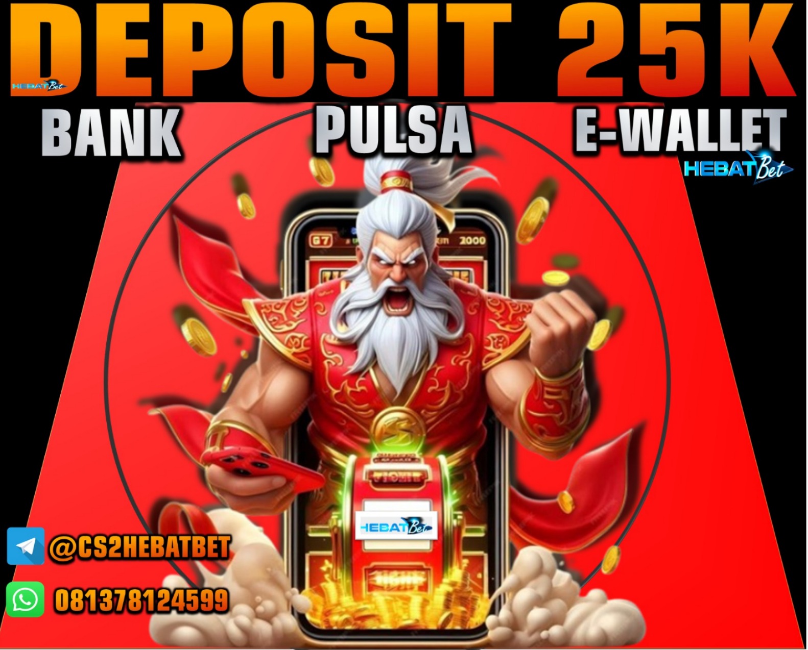 tus Cs2HEBATBET adalah situs judi slot online terpercaya yang menawarkan deposit pulsa tanpa potongan dari semua provider utama seperti Telkomsel DAN XL.