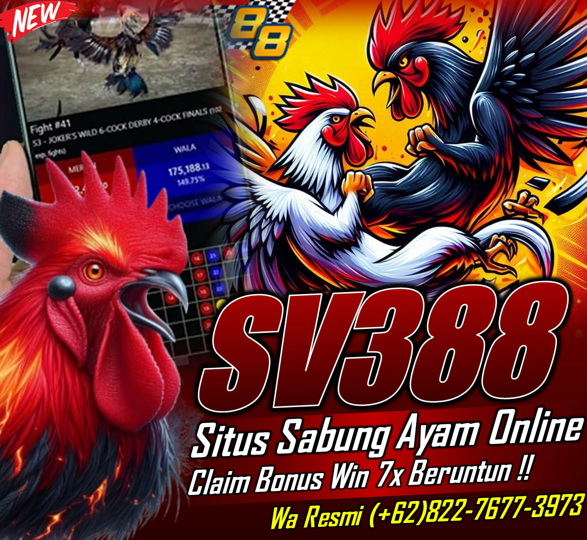 Sv388 merupakan platform agen judi sabung ayam online resmi dan terpercaya yang mempersembahkan pertandingan wala meron dengan tayangan live 24 jam tanpa henti menggunakan server filiphina asli untuk pengalaman bertaruh yang asik juga menyenangkan.
Ayo segera daftarkan diri anda di agen arenabet88.
Melayani dalam 24 Jam Setiap Hari

👉 Kontak WhatsApp : (+62)822-7677-3973
👉 Telegram : @VIParenabet88
BERMAIN DENGAN SPORTIF & BERMAIN UNTUK MENANG
#arenabet88 #viparenabet88 #agensv388 #daftarsv388 #agenwalameron #sv388 #sabungayamonline #agensabungayamonline #sabungayambali #arenasabungayambali #kalimantan #toraja