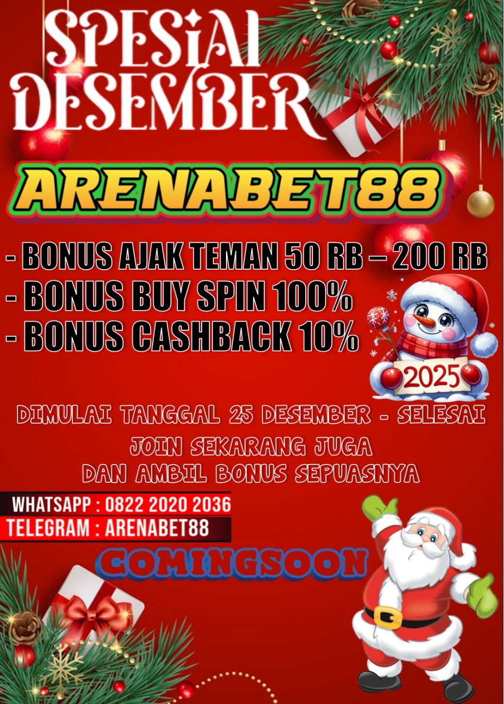 SEGERA BERGABUNG DI ARENABET88 DAN MAINKAN GAME SLOT PRAGMATIC,PG SOFT,SPADE GAMING DAN GAME LAIN NYA.

JIKA ANDA BERMINAT UNTUK MENCOBA KEBERUNTUNGAN ANDA SEGERA DAFTARKAN AKUN ANDA:

https://heylink.me/WEBARENABET88/

NO KONTAK : 0822–2020–2036
TELEGRAM  : WEB ARENABET88

#fyptwitterviral #fypageシ #PrabowoBerantasKorupsi #indoreviralvideo
#situsarenabetgacor #slotterbaru #slotgaul #scaterhitamnaga #mahjongtrenn #scatermantul
