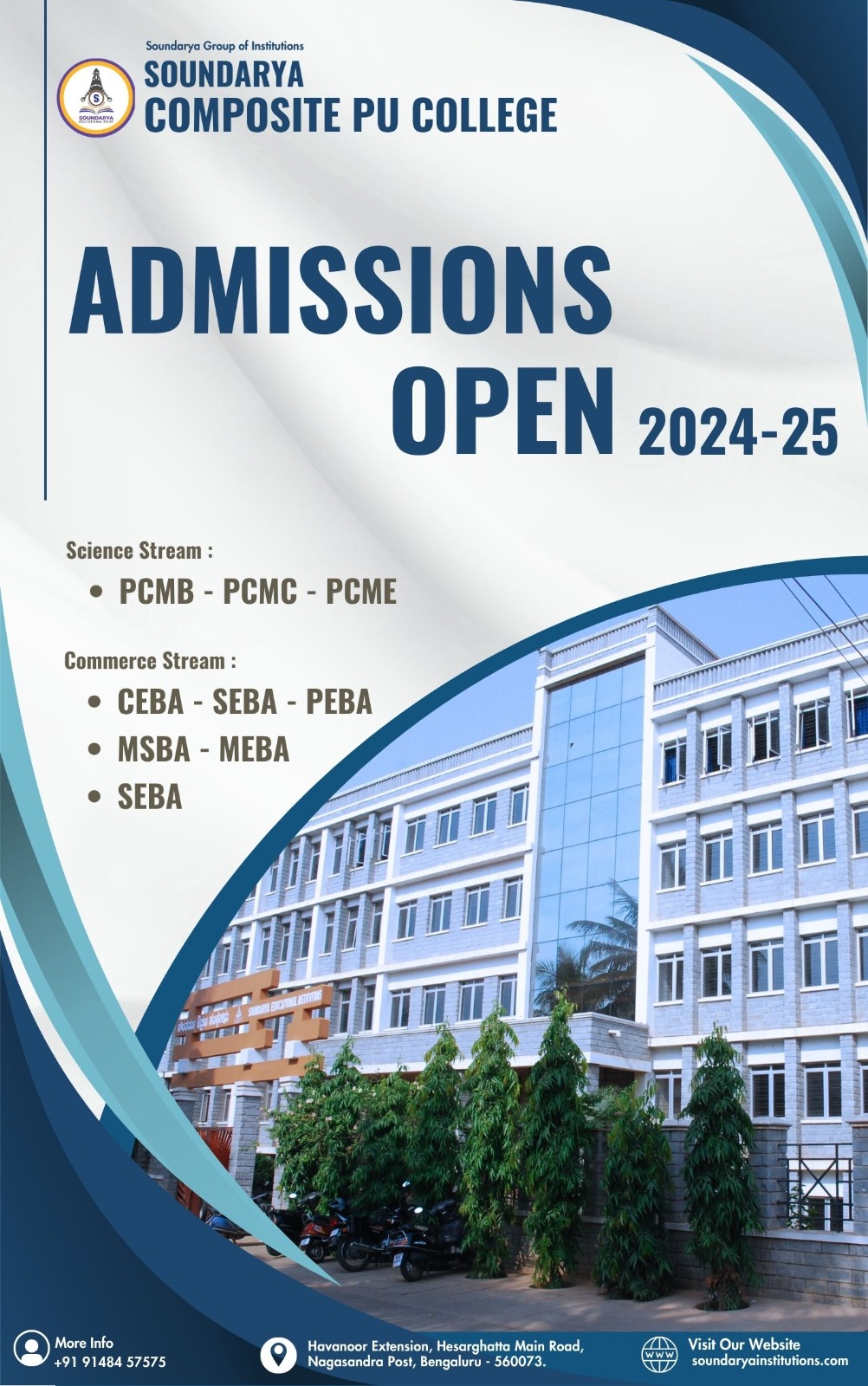 
Welcome to Soundarya PU College, your gateway to excellence in education in the vibrant city of Bengaluru. As the epitome of academic brilliance, Soundarya PU College stands tall as the best PU college in Bengaluru, offering a nurturing environment that fosters holistic development and success.
