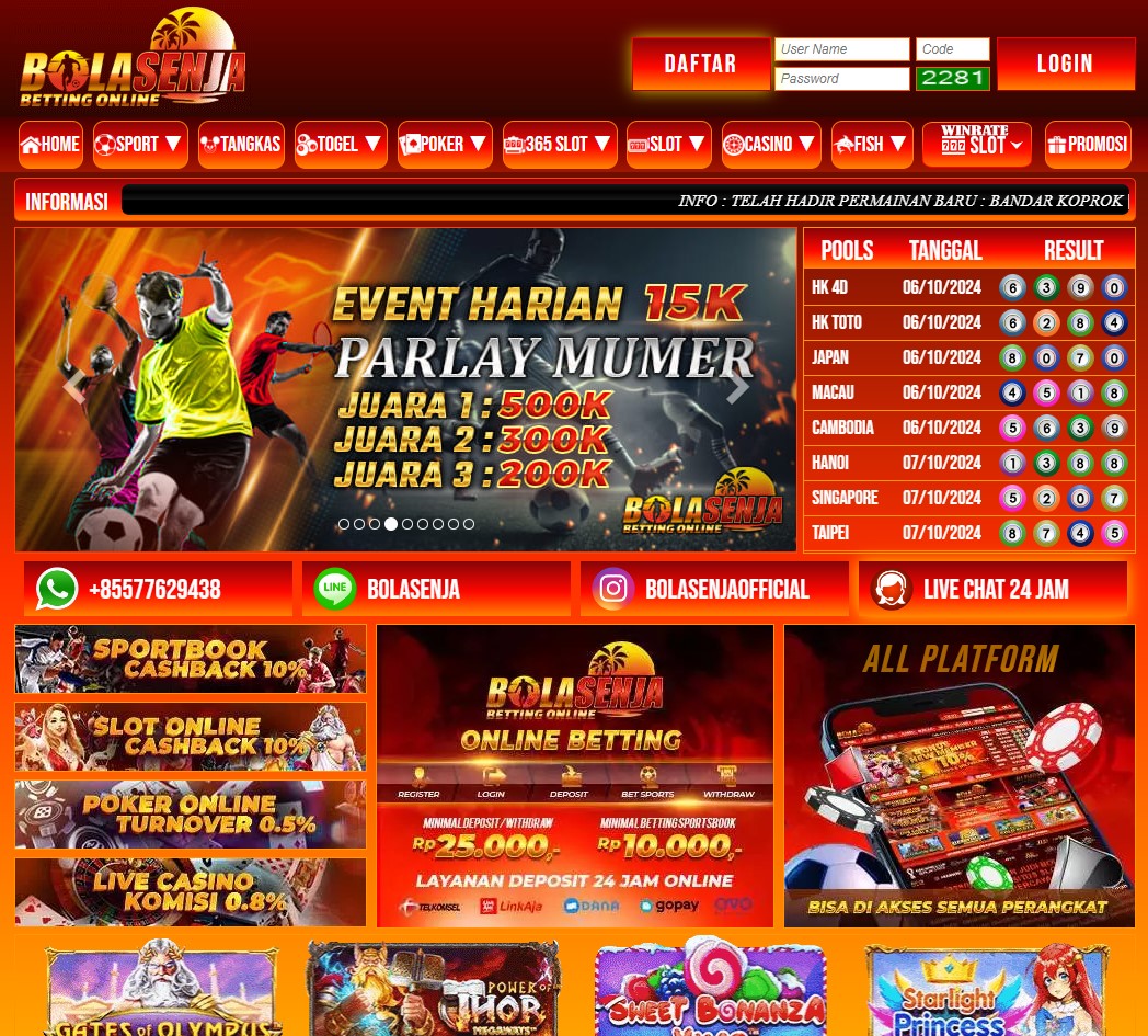 link bola senja Situs Taruhan online terpercaya di Indonesia Slot & Judi online 
