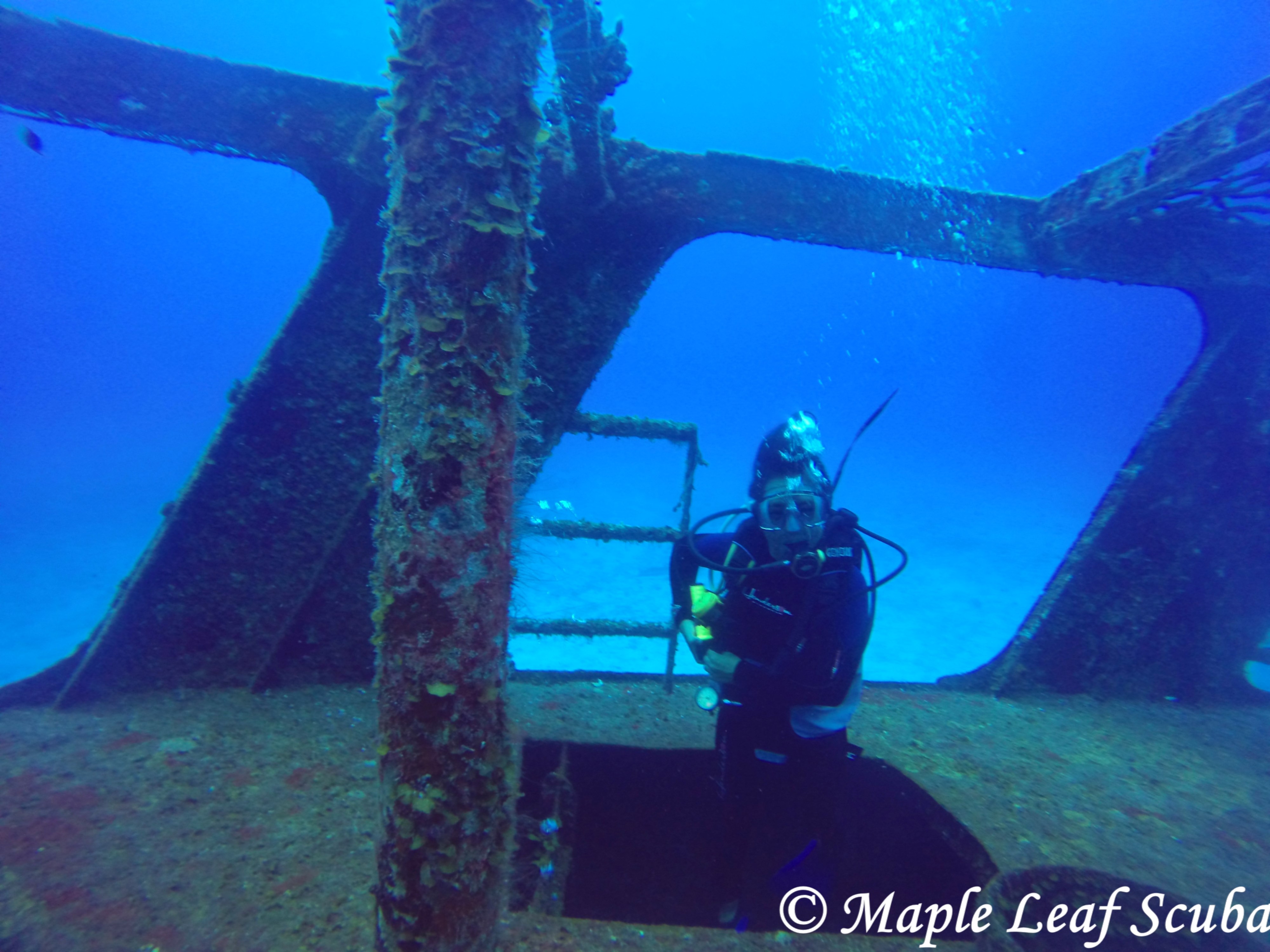 Diving the C-53 Ship Wreck in Cozumel, Mexico