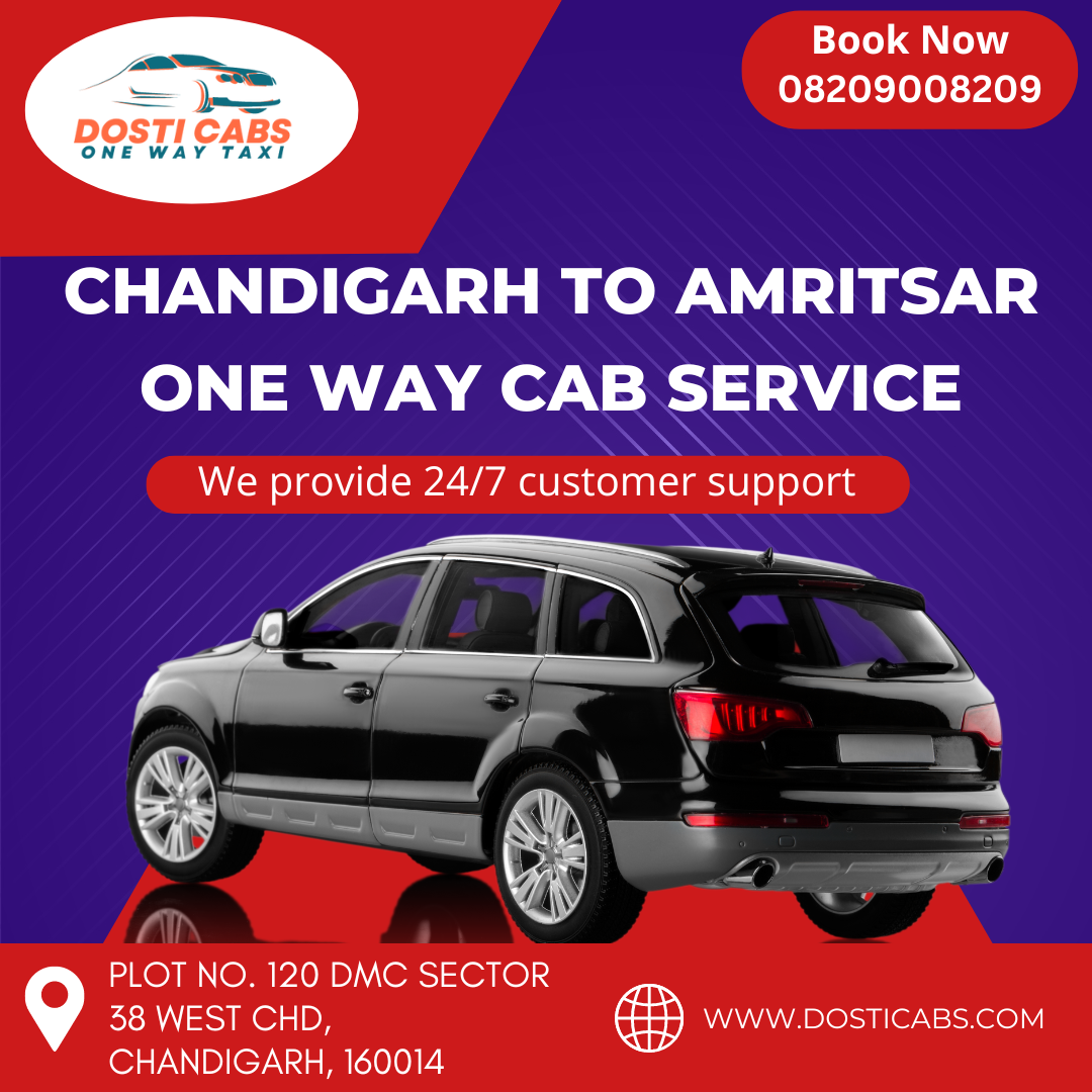 One way cab service from Chandigarh to Amritsar.