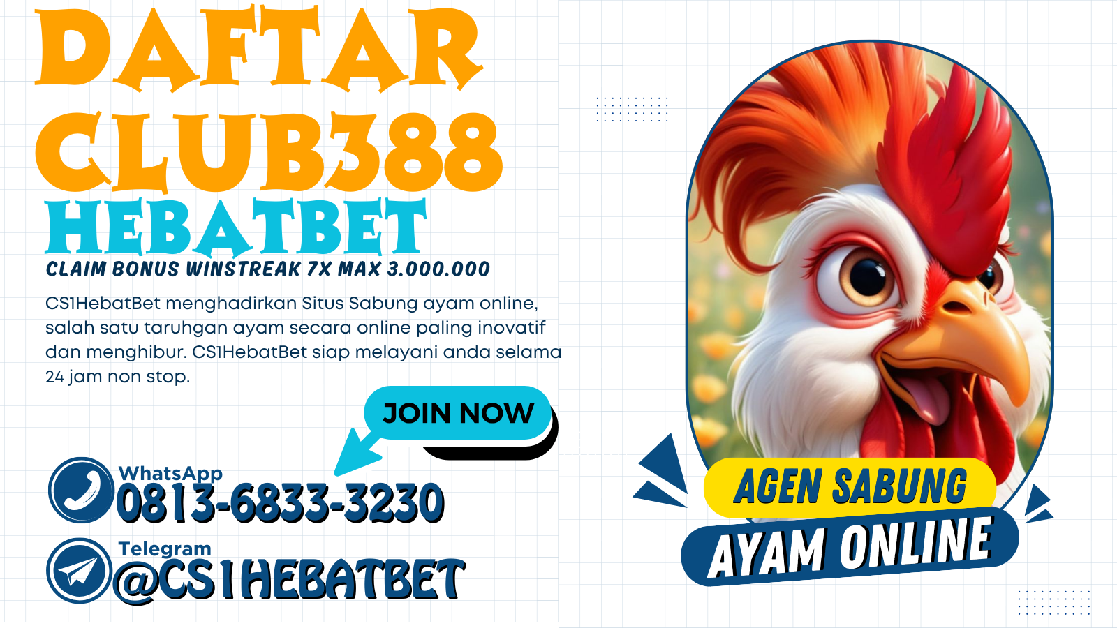 Daftar CLUB388 Situs Sabung Ayam online Terpercaya Di Indonesia Yang Sudah Memiliki Lisensi Resmi Dalam Menjalankan Operasinya adalah di bandar CS1HEBATBET. Pastinya anda ingin bermain dengan situs terpercaya yang sudah terjamini untuk pembayaran proses kemenangan.