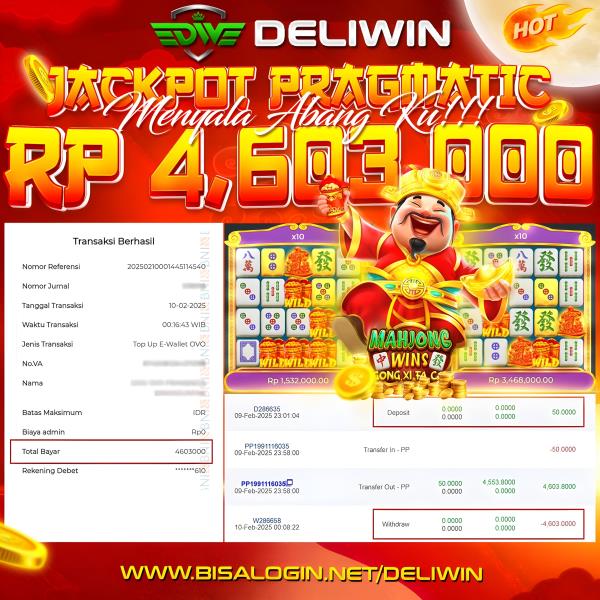 DELIWIN - JACKPOT  PRAGMATIC PLAY MAHJONG WINS GONG XI FA CAI