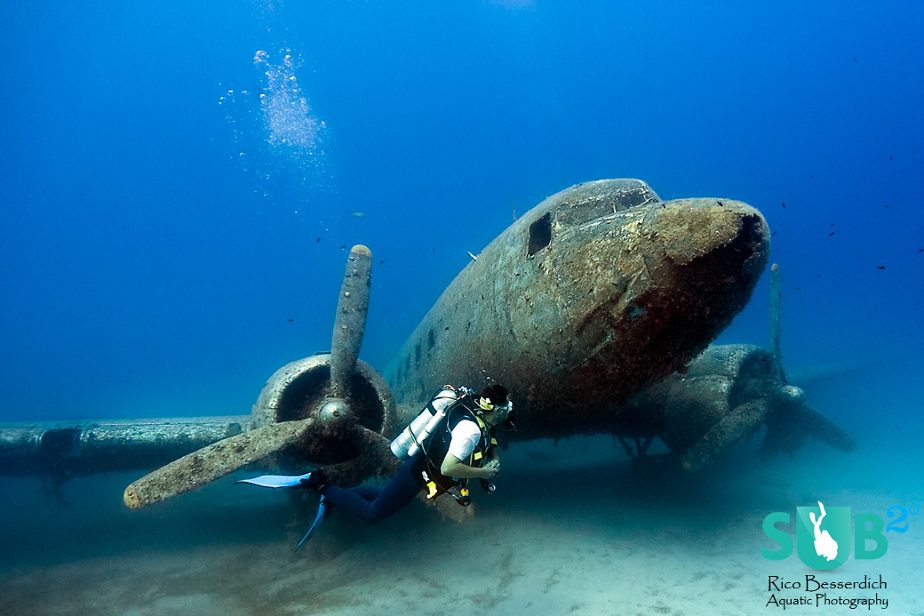 Diving the C47 "Skytrain" airplane in southern Turkey. 