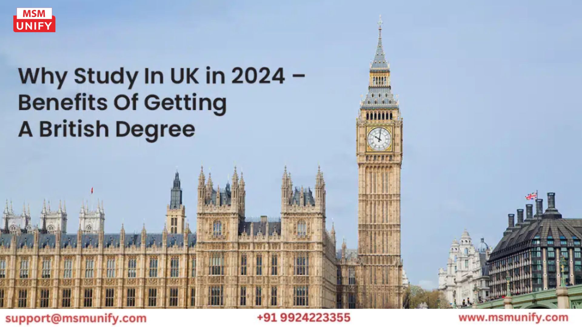 Dive into a world of academic excellence and cultural marvels. Uncover the <a href="https://www.msmunify.com/blogs/benefits-of-studying-in-uk/"> Benefits of Studying in the UK</a> that brings a world-class education, cultural diversity, and a gateway to endless opportunities for personal and professional growth. Explore, learn, and thrive. 

