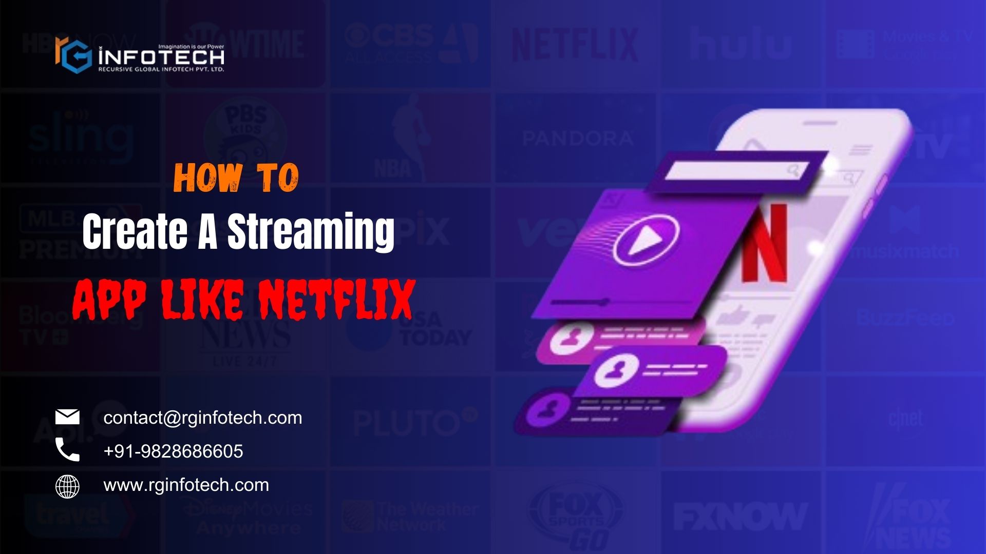 Create a Netflix-like streaming app with key insights on market research, content acquisition, technology, and user-centric design. Elevate user experience and stay competitive in the digital entertainment industry.

Quote for Free Demo:-
Read More: https://bitly.ws/34SX7

Call/WhatsApp: +919828686605

Email: sales@rginfotech.com