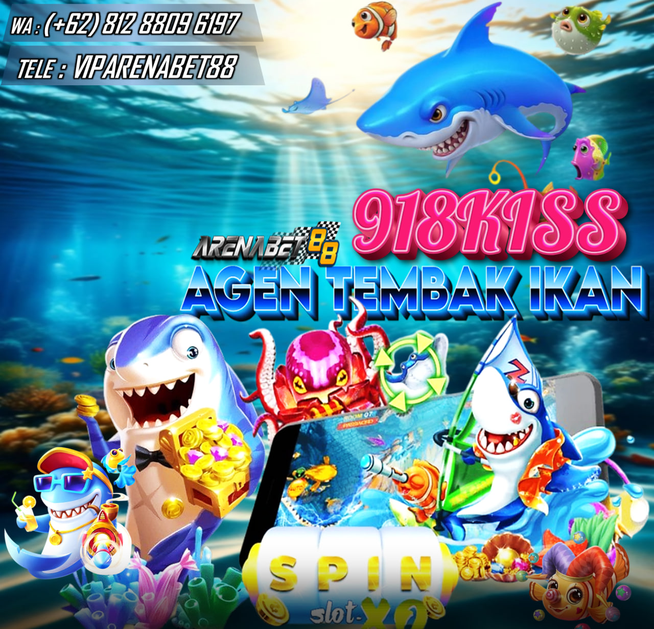 

ARENABET88 AGEN KISS918
KISS918 merupakan game tembak ikan dari malaysia yang sangat banyak di gemari oleh banyak orang saat ini.apa kamu jugak salah satu dari penggemar game tembak ikan? jika iya kamu bisa langsung bergabug bersama ARENABET88 dan mnikmati game tembak ikan dengan nyaman karna kamu akan di layani oleh customer service profesonal yang akan siap melayani anda selama 24jam dan akan mempermudah proses depo wede anda.
jadi tunggu apa lagi buruan gabung bersama ARENABET88 sekarang juga dan dapatkan juga bonus menarik dari arenabet88.
untuk info yang lebih lengakap hubungi : 
WHATSAPP : 0812–8809–6197
TELEGRAM : VIPARENABET88