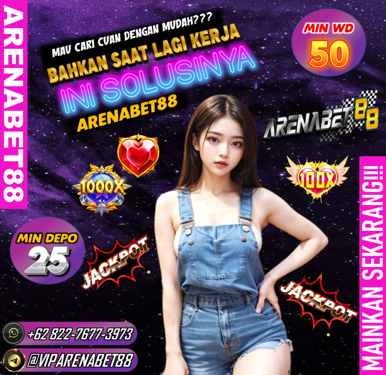 ARENABET88 adalah salah satu situs yang berdedikasi untuk memberikan arena permainan judi online yang aman, jujur, dan cepat memastikan bahwa semua transaksi dan sesi perjudian akan dilakukan dengan mengutamakan keamanan member dengan beraneka permainan game live casino dari sepuluh provider game live casino terkenal di dunia.

ARENABET88 memastikan untuk selalu memberikan pengalaman permainan judi online yang terbaik dan terpercaya kepada member setianya. Tidak perlu khawatir atas keamanan ARENABET88 karena di situs ARENABET88 berkomitmen untuk menjaga dan melindungi setiap privasi para member.
ARENABET88 juga menggunakan teknologi yang sangat canggih untuk memastikan keamanan dan informasi setiap player tetap terjaga. Semua informasi yang diterima akan dipindahkan dengan teknologi hack-proof encryption.
Apabila informasi tersebut tersimpan di server, maka semua data anda akan terjaga dengan perangkat lunak firewall yang paling baru dan tersedia sebuah software taruhan yang memastikan akurasi dan privasi data sekaligus untuk melindungi dari serangan atau kehilangan.
ARENABET88 bisa kalian jadikan sebagai situs games live casino online mobile terpercaya Indonesia yang sudah memiliki pengalaman cukup panjang sebagai penyedia arena bertaruh game live casino yang dapat teman-teman mainkan menggunakan pernagkat yang sangat sederhana dan mudah di bawa kemana-mana yaitu HP.
Sebagai situs mobile game kenamaan, ARENABET88 juga senantiasa menambah arena bertaruh yang ada di situs mereka dengan game-game keluaran terbaru yang bisa di pastikan bisa menambah pengalaman sobat bermain dan mampu membuat kawan-kawan betah serta mendapatkan kesenangan tanpa batas.
Jadi tunggu apalagi jika sahabat sekalian ingin mencoba berbagai permaian casino online yang bisa di akses dengan mudah dan menjanjikan, coba dulu bermain bersama ARENABET88 situs games live casino online mobile terpercaya Indonesia.

untuk info yang lebih lengakap hubungi : 
WHATSAPP : +62 822-7677-3973
TELEGRAM : VIPARENABET88