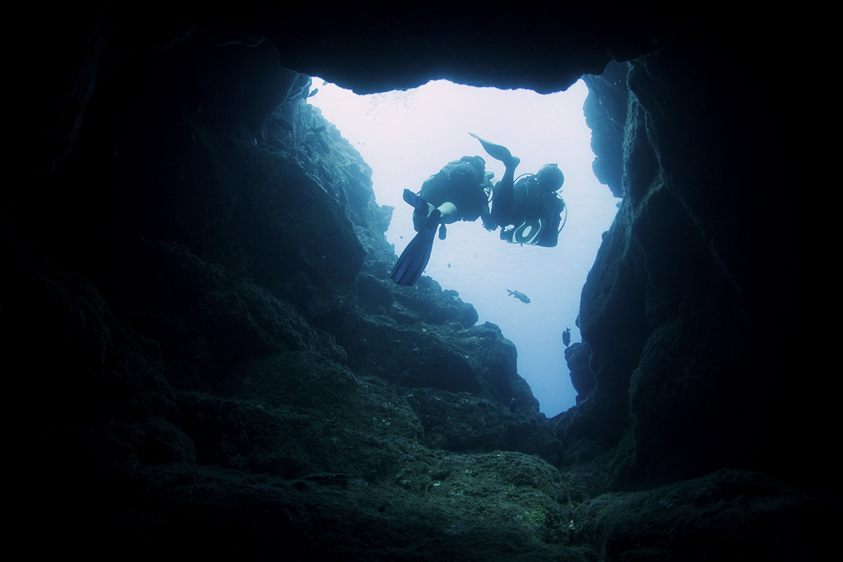 One of the formations in the Cathedral Dive Sites.