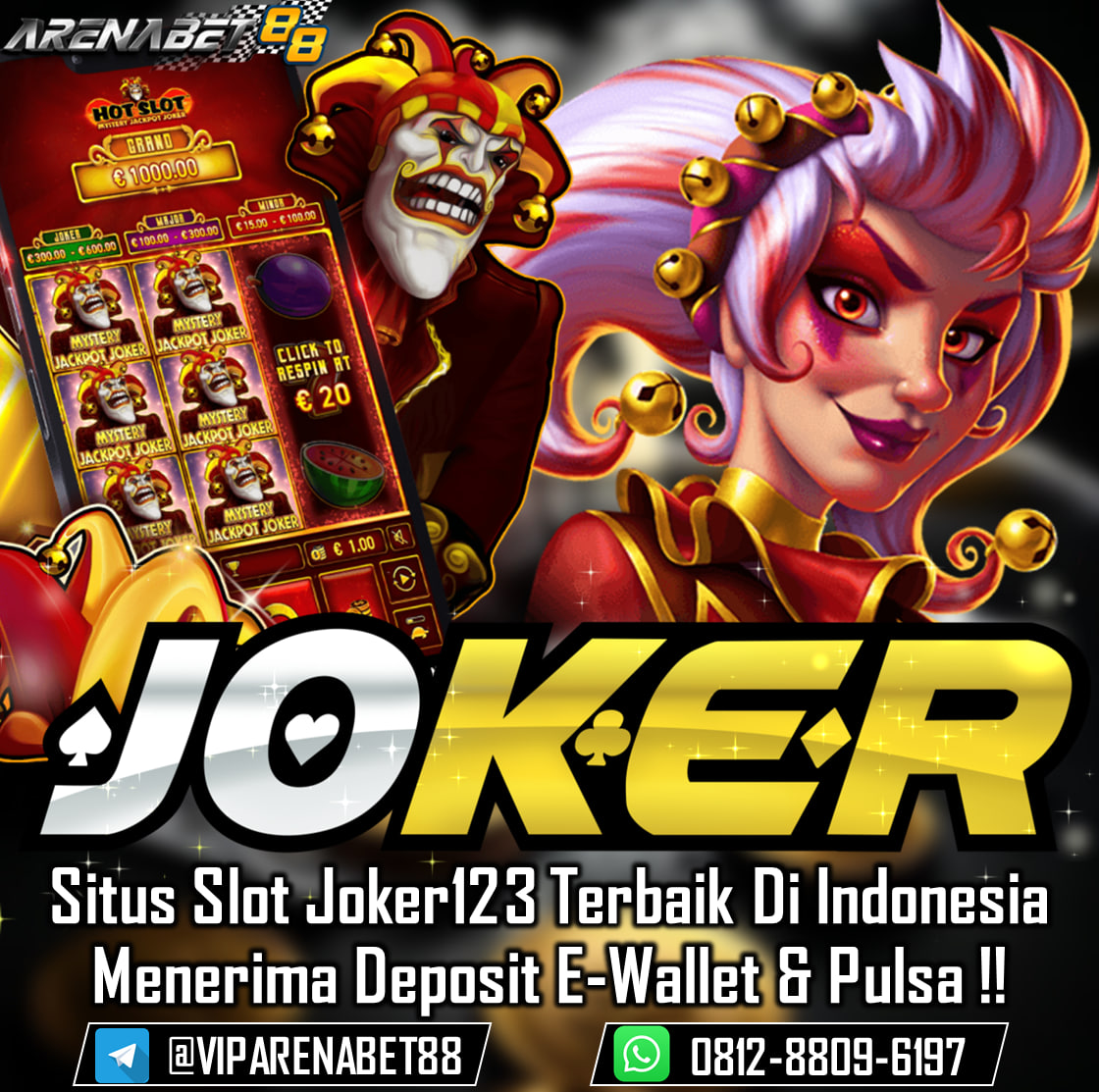 Daftar JOKER123 ARENABET88 sangat mudah dengan menggunakan bank lokal kamu sudah bisa mendapatkan id khusus dari Agen JOKER123 - Arenabet88. cara daftar Vip JOKER123 sama saja seperti agen JOKER123 lain nya hanya saja perbedaan di agen JOKER123.

Melayani dalam 24 Jam Setiap Hari

👉 Kontak WhatsApp : 0812-8809-6197

👉 Kontak Telegram  : @Viparenabet88

#arenabet88 #viparenabet88 #agenjoker123 #joker123 #jokergaming #daftarjoker123 #slotjoker123 #bandarslotjoker123 #slotjokergaming