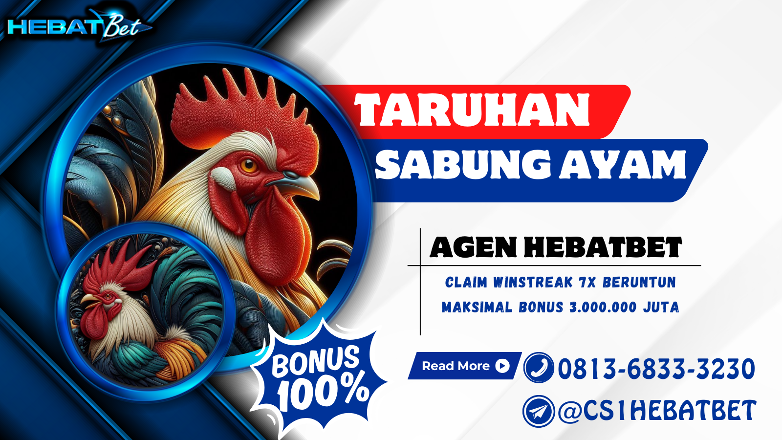 Daftar Sabung Ayam online Terpercaya Di Indonesia Yang Sudah Memiliki Lisensi Resmi Dalam Menjalankan Operasinya adalah di bandar CS1HEBATBET. Pastinya anda ingin bermain dengan situs terpercaya yang sudah terjamini untuk pembayaran proses kemenangan. Situs resmi sabung ayam pertama di indonesia, tentunya menjadi bandar taruhan yang sudah sangat berpengalaman, dimana proses kemenanggan anda akan diposes berapa pun nominalnya.