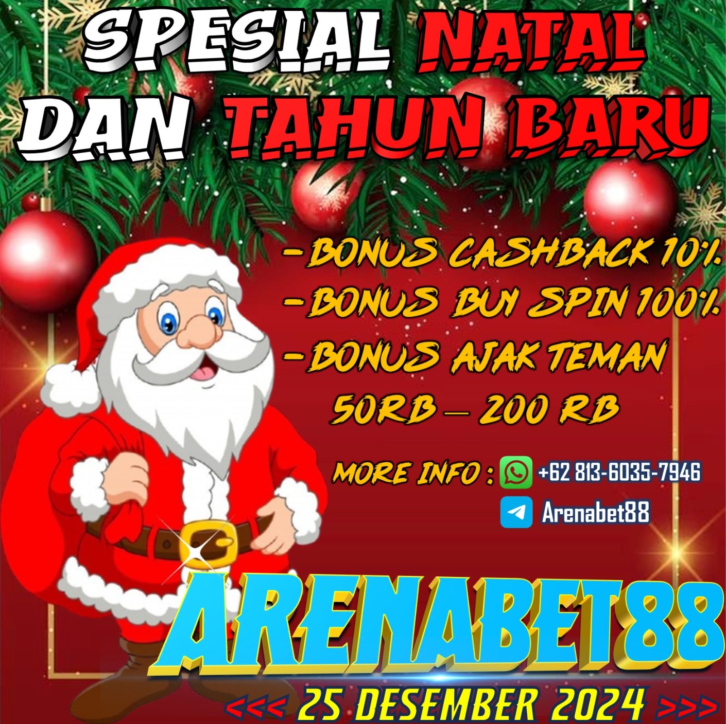 
SEGERA BERGABUNG DI ARENABET88 UNTUK MEMENANGKAN HADIAH BONUS SPESIAL NATAL DAN TAHUN BARU,,

DAN MAINKAN GAME SLOT PRAGMATIC,PG SOFT,SPADE GAMING DAN GAME LAIN NYA.

JIKA ANDA BERMINAT UNTUK MENCOBA KEBERUNTUNGAN ANDA SEGERA DAFTARKAN AKUN ANDA:

https://heylink.me/WEBARENABET88/

NO KONTAK : 0822–2020–2036
TELEGRAM  : WEB ARENABET88

#fyptwitterviral #fypageシ #PrabowoBerantasKorupsi #indoreviralvideo
#situsarenabetgacor #slotterbaru #slotgaul #scaterhitamnaga #mahjongtrenn #scatermantul