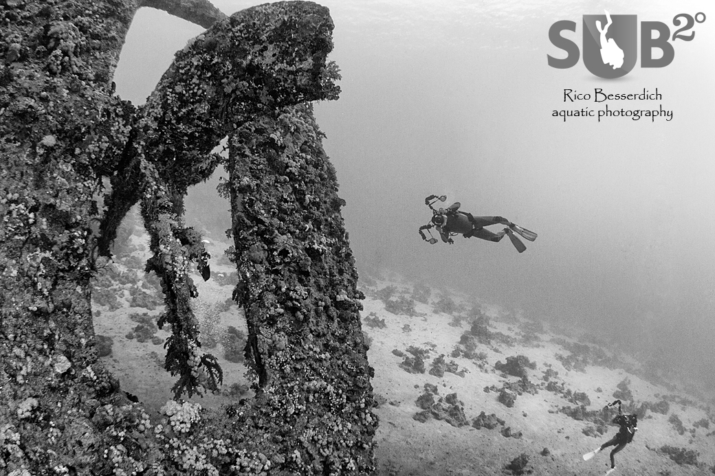 Shipwrecks are a timeless classic of black and white underwater photography - It always works!