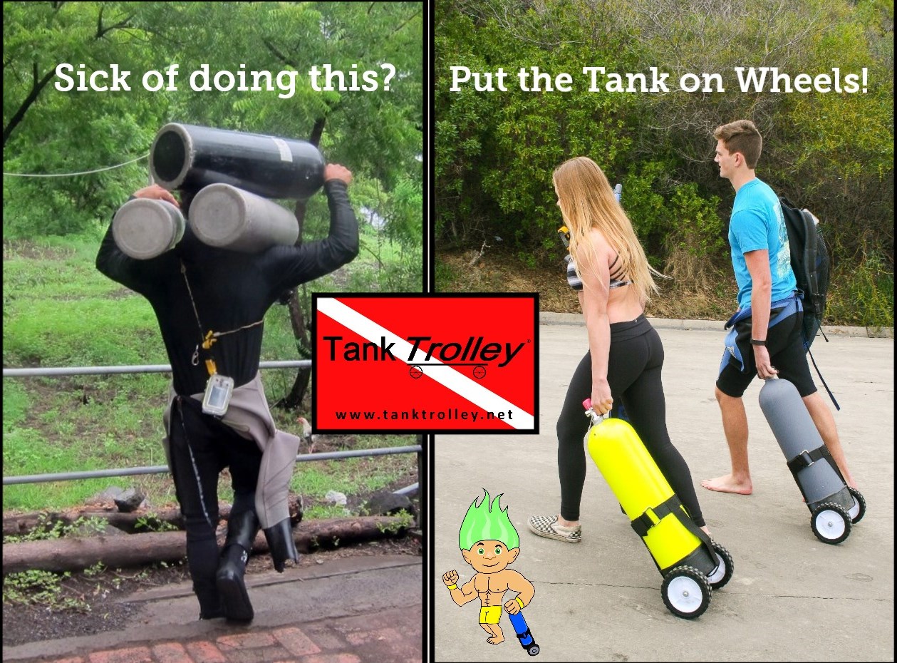 You don't have to carry your tanks on your shoulders again. Use the Tank Trolley