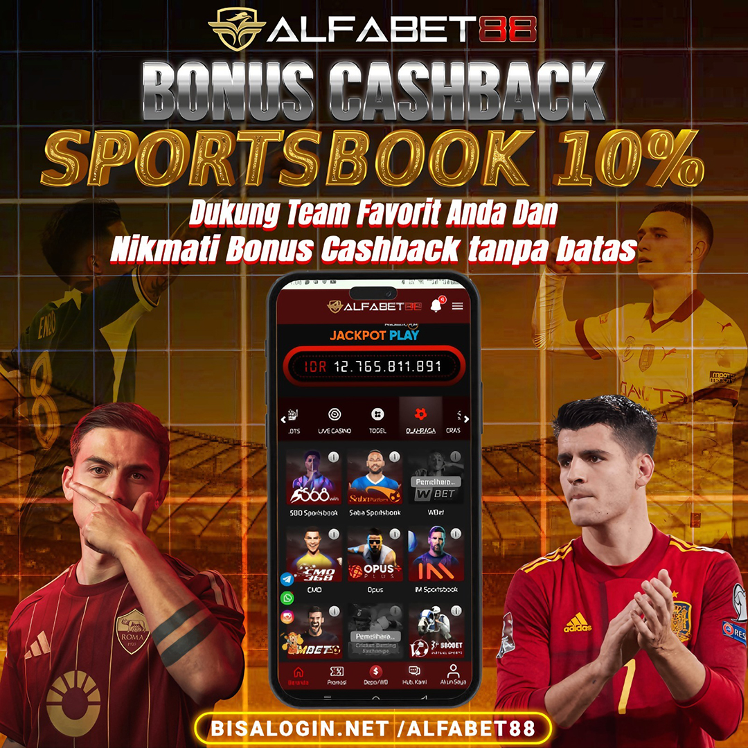 ALFABET88 agen bola sportsbook yang menyediakan pasaran bola terlengkap yang pernah ada di Indonesia. Jadi kalian tidak akan pernah bosan bermain bola parlay di sini apa lagi dengan Bonus Cashback Sportsbook yang di sediakan kepada seluruh pemain. Mainkan dan dapatkan bonus sportsbook nya sekarang juga agar bisa langsung merasakan kemenangan besar dengan waktu yang sangat singkat.