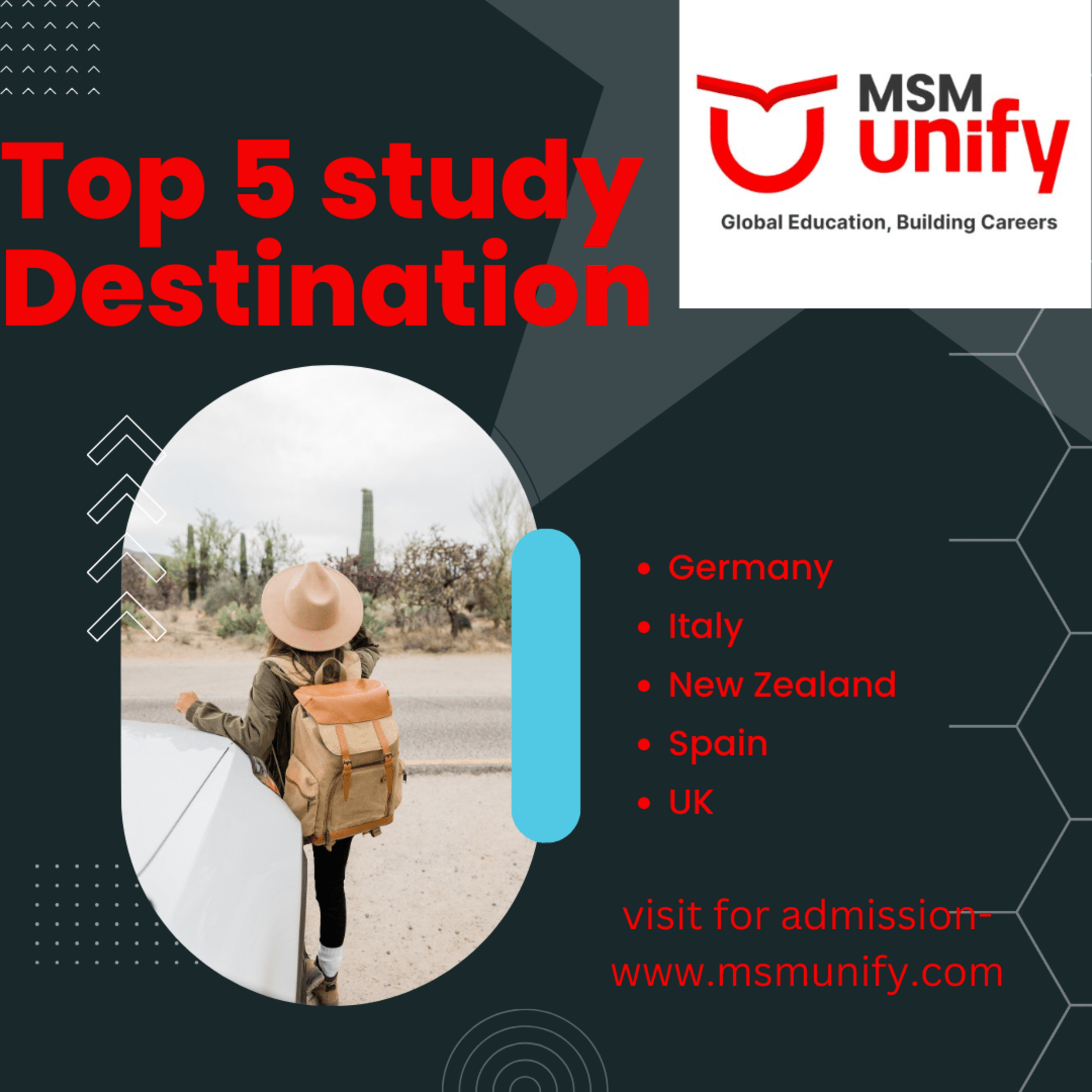 Discover the top study destinations in 2024 that offer world-class education, vibrant student life, and cultural immersion. Explore the best countries to pursue your academic dreams and enhance your global perspective. Find the perfect destination for your study journey!
visit-https://www.msmunify.com/top-study-destinations/ 
