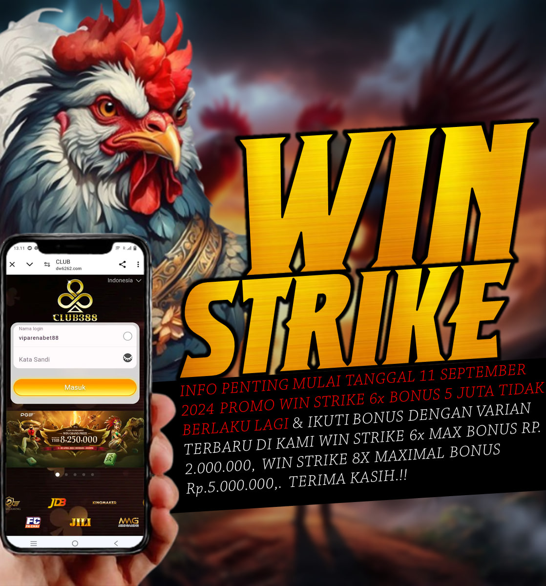 ARENABET88 merupakan salah satu agen resmi penyedia judi sabung ayam online 24 jam live streaming yang udah memadai populer dan terpercaya di Indonesia. Permainan laga ayam online merupakan permainan game sabung ayam yang berasal dari negara Filipina, Thailand, Kamboja dan Negara lainnya. Bagi penduduk Indonesia, Permainan taruhan pada adu ayam jago merupakan permainan game online yang sudah ada dan sudah banyak di kenal oleh para penduduk Indonesia Melayani dalam 24 Jam Setiap Hari 👉 Kontak WhatsApp : 0812-8809-6197 #arenabet88 #viparenabet88 #judisabungayam #arenasabungayam #sabungayambali #sabungayamtoraja #situssabungayam #daftarsabungayam